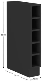 Dolný kuchynský regál Arikona Monzesa Sobera 15 D OTW BB (čierna) . Vlastná spoľahlivá doprava až k Vám domov. 1097077