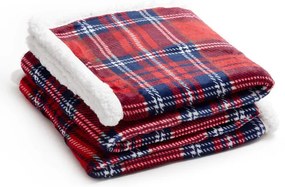 Deka MANTA kockovaná, červená 864778