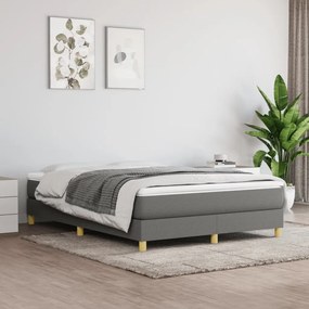 Boxspring posteľ s matracom tmavosivá 140x190 cm látka 3144168