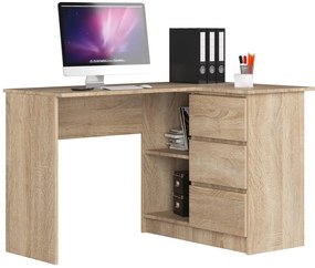 Rohový PC stolík Bodhi (dub sonoma) (P). Akcia -15%. Vlastná spoľahlivá doprava až k Vám domov. 1128559