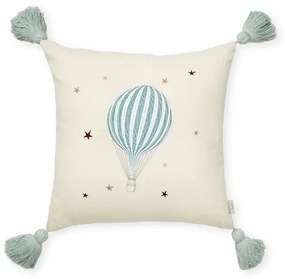 Cam Cam ApS Bavlnený vankúšik s výšivkou Balloon 35 x 35 cm