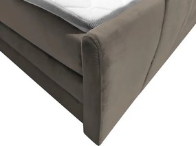 Posteľ boxspring Fresco 180x200 cm, svetlo hnedá látka