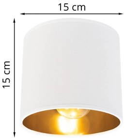 Stropné svietidlo Gama, 3x biele textilné tienidlo, (možnosť polohovania), o