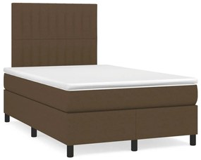 Boxspring posteľ s matracom tmavohnedá 120x190 cm látka 3269898