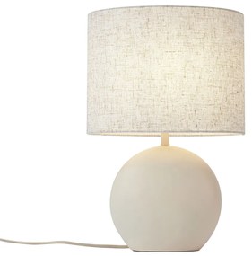 Japandi stolná lampa béžová s ľanovým tienidlom - Timo