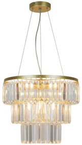 Zuma Line P17127-4-1GD - Luster na lanku TIFANNY 4xE14/40W/230V zlatá ZL0485