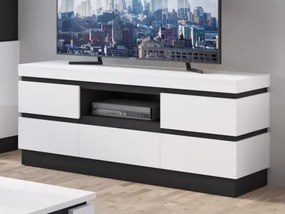 TV skrinka Campania 161 cm, biela/antracit%