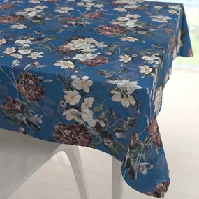 Biante Teflónový štvorcový obrus TF-061 Kvety na modrom 70x70 cm