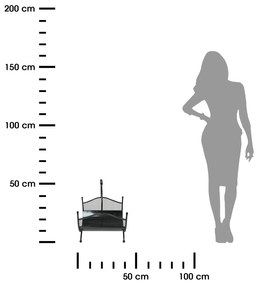 Kovový kôš na drevo Criss, 40x52 cm, čierna