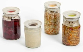 Plastia Fermentačná sada - slonová kosť s kávovou usadeninou + červená