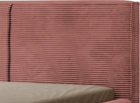 Posteľ Inez 180x200 cm, terracota štruktúrovaná látka