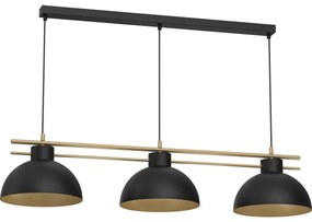Luster na lanku ESTATE 3xE27/15W/230V čierna