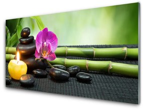 Obraz plexi Bambus kvet kamene zen 140x70 cm