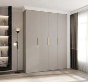 Šatníková skriňa 190 cm Carmela 40-4 (kašmír + zlatá). Akcia -20%. Vlastná spoľahlivá doprava až k Vám domov. 1126672