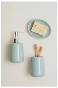 Svetlomodrá kamenná súprava doplnkov do kúpeľne Moon – Premier Housewares