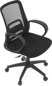 Kancelárska otočná stolička NERO — látka, čierna