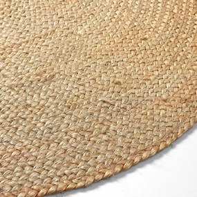 Prírodný jutový koberec Kave Home Dip, ⌀ 100 cm
