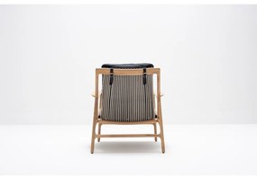 Kožené kreslo v čierno-prírodnej farbe Dedo - Gazzda