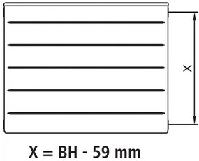 Kermi Therm X2 LINE-K kompaktný doskový radiátor 11 905 x 1105 PLK110901101N1K
