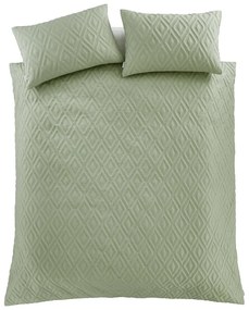 Zelené obliečky na dvojlôžko/predĺžené 230x220 cm Jacob Geo – Catherine Lansfield