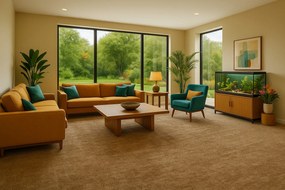 Associated Weavers, AKCIA: 110x315 cm Koberec metráž Tropical 40, šíře, hnedá, filc, chodba / predsieň