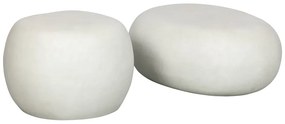 Biely okrúhly konferenčný stolík ø 50 cm Pebble – vtwonen