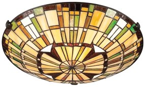 Quoizel QZ-REED-F-VB - Stropné svietidlo Tiffany REED 2xE27/60W/230V Ø 42 cm