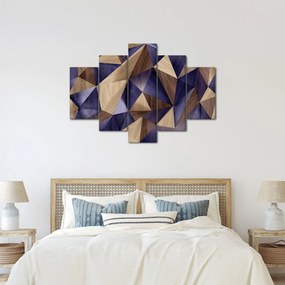 Obraz - 3D drevené trojuholníky (150x105 cm)