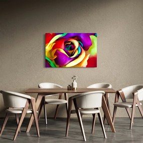 Obraz - Farebná ruža (90x60 cm)