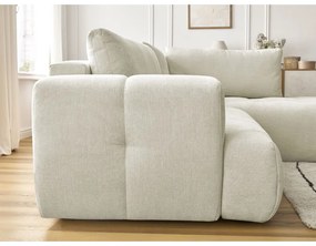 Béžová rozkladacia/s úložným priestorom rohová pohovka (pravý roh/do L) Fuji – Bobochic Paris