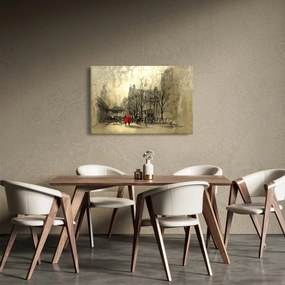 Obraz - Skica mestečka (90x60 cm)