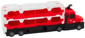 LEAN TOYS Pretekárska dráha Lora Odťahové vozidlo 2v1 - červená
