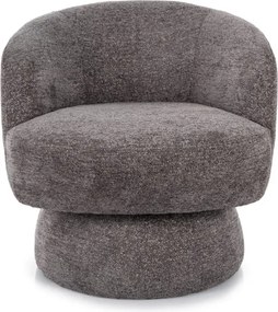 Otočné dizajnové kreslo COSMIC RAVEN, sivé