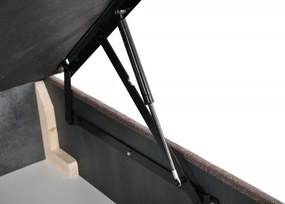 Čalúnená posteľ Kvadrat 200x120, tm. sivá/sivá(an 4237/4238)