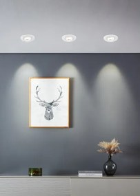 Eglo 300187 - Sada 10× LED zapustených svietidiel GEDREZ LED/4,9W/230V pr. 9 cm biela