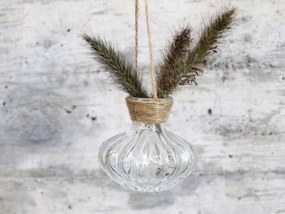 Závesná sklenená dekoračná vázička Lania - Ø 8*7,5cm