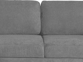 Rohová sedacia súprava Eddi, stredne šedá látka, ľavý roh