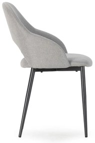 Svetlosivé čalúnené jedálenské stoličky v súprave 2 ks Lia – Marckeric