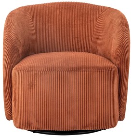 Oranžové menčestrové kreslo ušiak Pradi – Bloomingville