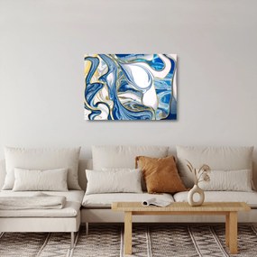 Sklenený obraz - Vlny z mramoru (70x50 cm)