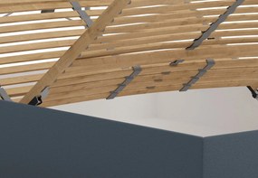 Posteľ Caribic 140x200 cm, tmavo šedá látka