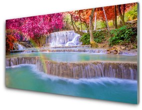 Obraz na akrylátovom skle Vodopád príroda 120x60 cm