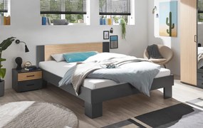 Nočný stolík Laurie, grafit/dub