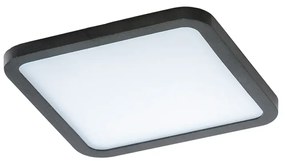 Bodové svetlo Slim 15 Square 3000K Ip44 čierne do sadrokartonu