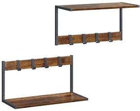 Sada nástenných políc E1083 OLW, staré drevo, 2 ks