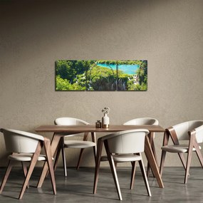 Obraz - Vodopády (s hodinami) (90x30 cm)