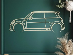 drevko Nálepka Mini Cooper 13 Rozmer obrazu: 32,5 x 86 cm, Farba dekorácie: Čierna