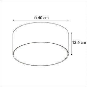 Stropné svietidlo zelené 40 cm vrátane LED - Drum LED