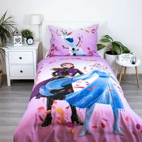 Jerry Fabrics Bavlnené obliečky Frozen "Magical time", 140 x 200 cm, 50 x 70 cm