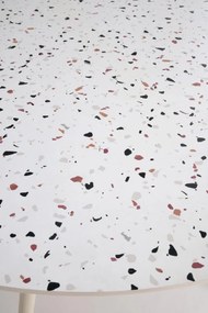 Jedálenský stôl Aramis 120 cm terrazzo biely